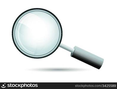 3d shiny isolated search icon, vector illustration