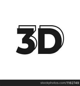 3D sign graphic design template vector illustration