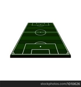 3d soccer field diagram in flat style, vector illustration. 3d soccer field diagram in flat style, vector