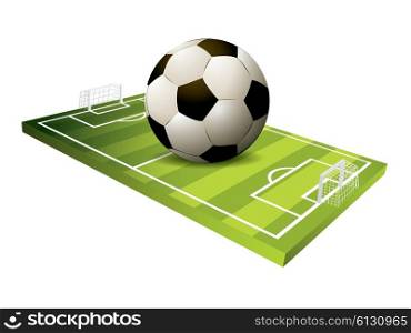 3d Soccer field vector