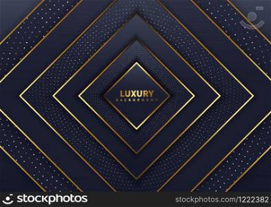 3D square overlap luxury background with glitters, silver pattern. Modern luxury style. Vector illustration