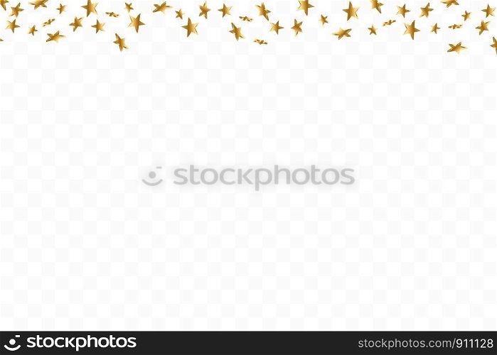 3d Star Falling. Gold Yellow Starry on transparent Background. Vector Confetti Star Background. Golden Starlit Card. Confetti Fall Chaotic Decor. 3d Star Falling. Gold Yellow Starry on transparent Background. Vector Confetti Star Background. Golden Starlit Card. Confetti Fall Chaotic Decor.