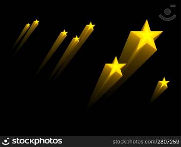 3d stars, vector without gradient, used blends only