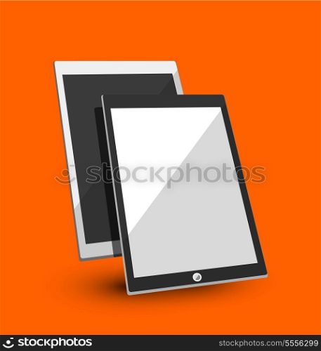 3d tablet flat concept