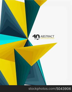 3d triangle polygonal abstract vector. 3d triangle polygonal abstract vector, creative modern abstract background for text, presentation wallpaper