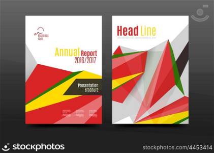 3d triangle shapes. Business annual report cover. 3d triangle shapes. Business annual report cover. A4 size presentation flyer or corporate correspondence report