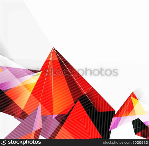 3d triangles and pyramids, abstract geometric vector. 3d triangles and pyramids, abstract geometric vector background