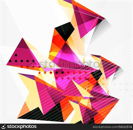 3d triangles and pyramids, abstract geometric vector. 3d triangles and pyramids, abstract geometric vector background