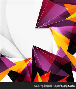 3d triangles and pyramids, abstract geometric vector. 3d triangles and pyramids, abstract geometric vector background