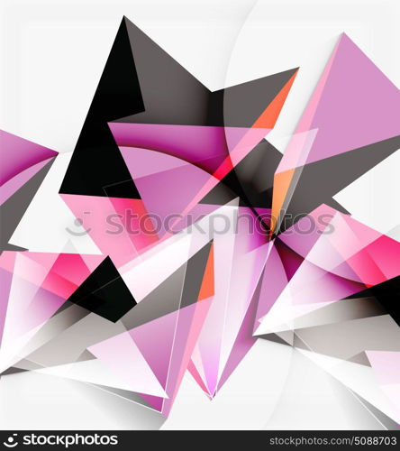 3d triangles and pyramids, abstract geometric vector. 3d triangles and pyramids, abstract geometric vector background