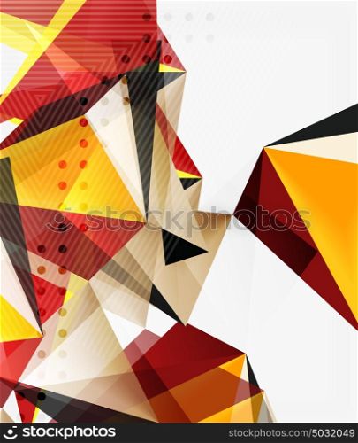 3d triangles geometric vector. 3d triangles geometric vector abstract background. Empty modern illustration for your message, text slogan or presentation wallpaper