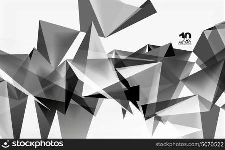 3d triangles geometric vector. 3d triangles geometric vector abstract background. Empty modern illustration for your message, text slogan or presentation wallpaper