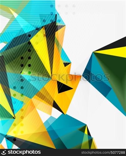 3d triangles geometric vector. 3d triangles geometric vector abstract background. Empty modern illustration for your message, text slogan or presentation wallpaper