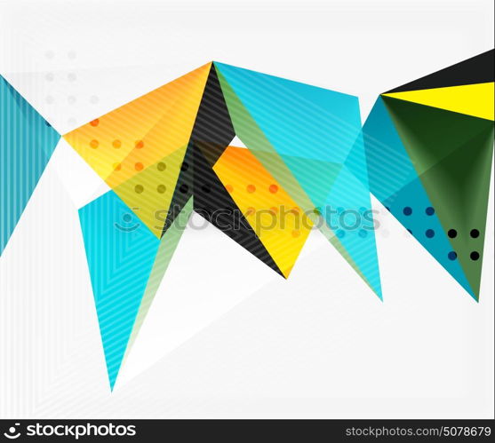 3d triangles geometric vector. 3d triangles geometric vector abstract background. Empty modern illustration for your message, text slogan or presentation wallpaper