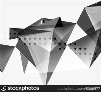 3d triangles geometric vector. 3d triangles geometric vector abstract background. Empty modern illustration for your message, text slogan or presentation wallpaper