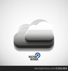 3d vector cloud computing concept icon