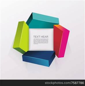 3D vector frame. Can be used for business presentations, sales advertisement, posters and invitations.