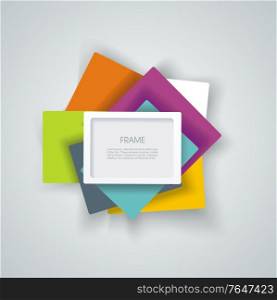 3D vector frame. Can be used for business presentations, sales advertisement, posters and invitations.
