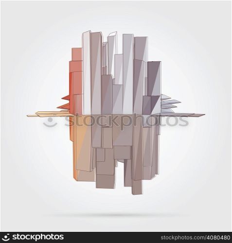 3D Vector geometric background. Abstract business illustration.
