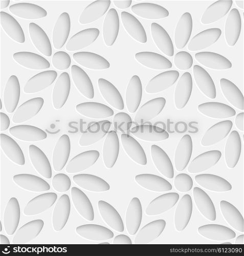 3d Vector Seamless Flower Background