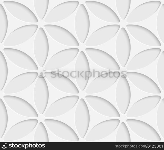 3d Vector Seamless Flower Pattern