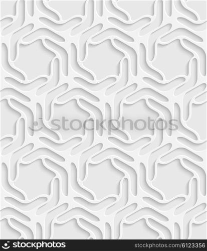 3d Vector Seamless Snowflake Background