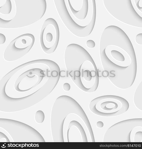 3d Vector White Seamless Pattern