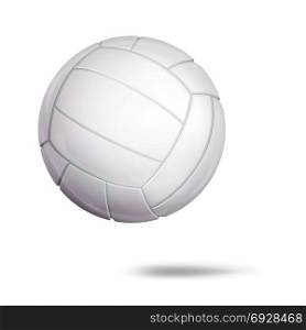 3D Volleyball Ball Vector. Classic White Ball. Illustration. Realistic Volleyball Ball Vector. Classic Round White Ball. Sport Game Symbol. Illustration