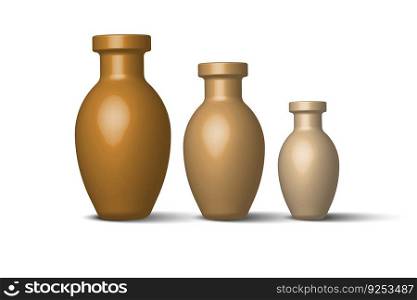 3d volumetric vases. Design element. Vector illustration. EPS 10.. 3d volumetric vases. Design element. Vector illustration.