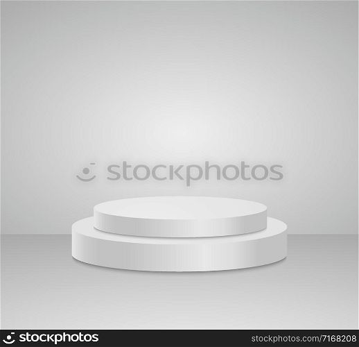 3d White cylinder podium minimal studio background. Abstract 3d geometric shape object illustration render Display