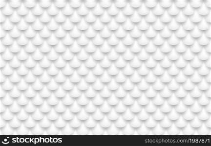 3D white sphere seamless pattern clean background and texture. Vector illustration