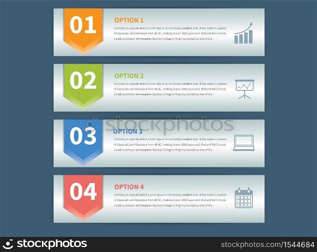 4 Business Infographic Element data Template