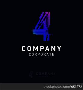 4 company logo design vector