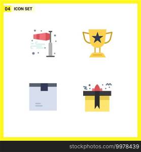 4 Creative Icons Modern Signs and Symbols of air, trophy, pole wind, award, delivery Editable Vector Design Elements