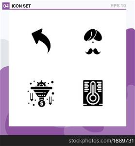 4 Creative Icons Modern Signs and Symbols of arrow, turba, hindu, man, filter Editable Vector Design Elements