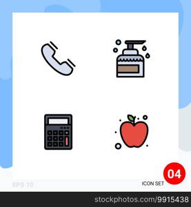 4 Creative Icons Modern Signs and Symbols of call, spray, telephone, house, ecommerce Editable Vector Design Elements