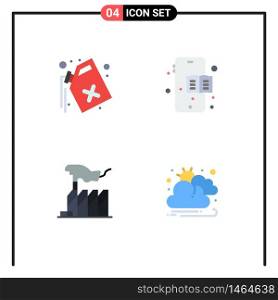 4 Creative Icons Modern Signs and Symbols of can, interest, waste, autocracy, autumn Editable Vector Design Elements