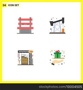 4 Creative Icons Modern Signs and Symbols of chair, hook, waiting, waste, machine Editable Vector Design Elements