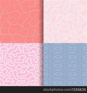 4 hand drawn seamless pattern set,for decorative,fashion,fabric,wallpaper and all print,vector illustration