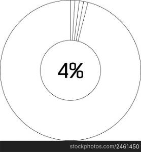 4 % pie chart percentage infographic round pie chart percentage