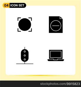 4 Solid Glyph concept for Websites Mobile and Apps omni, peas, crypto coin, file, device Editable Vector Design Elements
