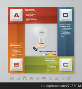 4 steps infographics chart design element. For data presentation.