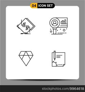 4 Thematic Vector Filledline Flat Colors and Editable Symbols of board, asch, network, diagram, crypto Editable Vector Design Elements