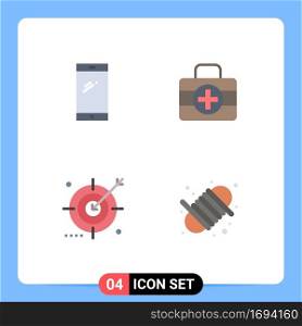 4 Thematic Vector Flat Icons and Editable Symbols of phone, engine, huawei, medici, optimization Editable Vector Design Elements