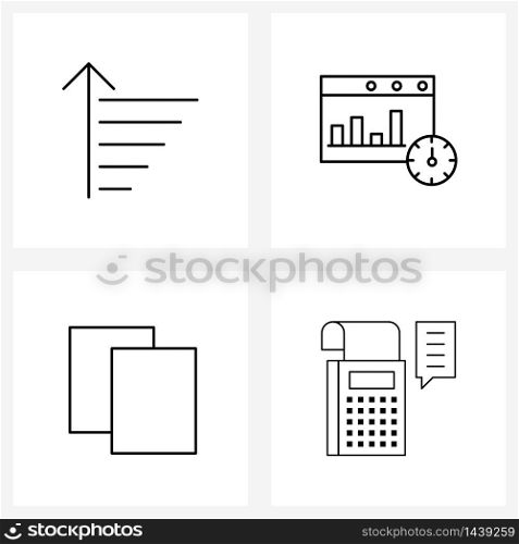 4 Universal Icons Pixel Perfect Symbols of arrows, picture, order, appointment, camera Vector Illustration