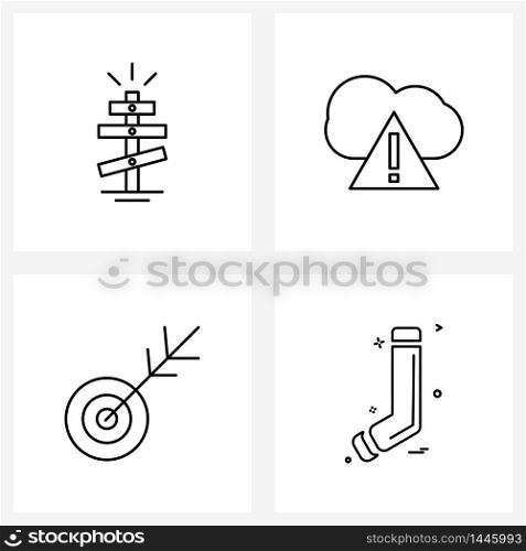4 Universal Icons Pixel Perfect Symbols of cross, love, faith, internet, romantic Vector Illustration