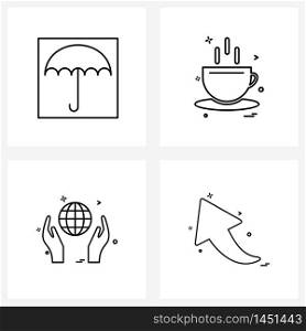 4 Universal Icons Pixel Perfect Symbols of dry, earth, logistic, coffee, direction Vector Illustration