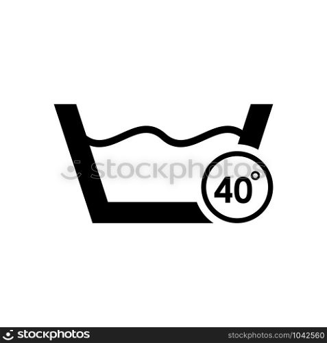 40 degree wash water temperature icon