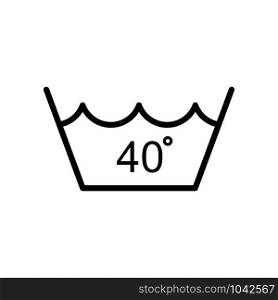 40 degree wash water temperature icon
