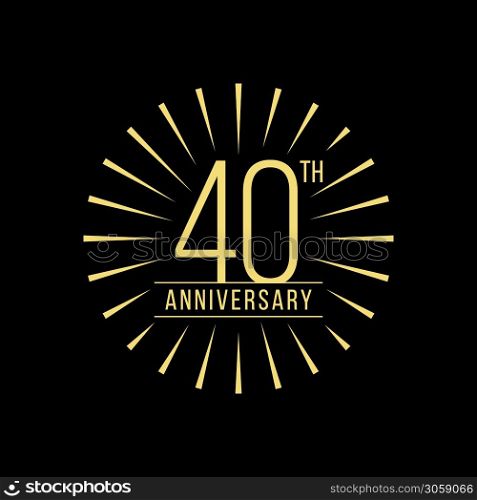 40 Years Anniversary Celebration Vector Logo Design Template